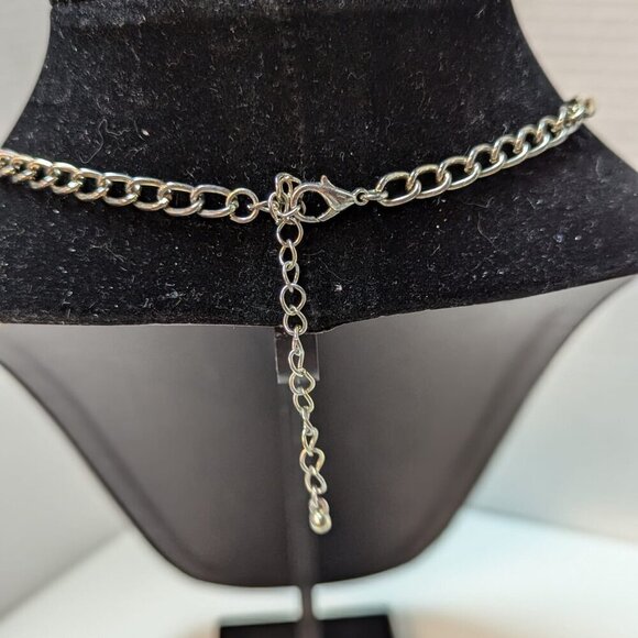 Light Green Mint Cabochons Bib Statement Necklace Gold Tone - Picture 2 of 5